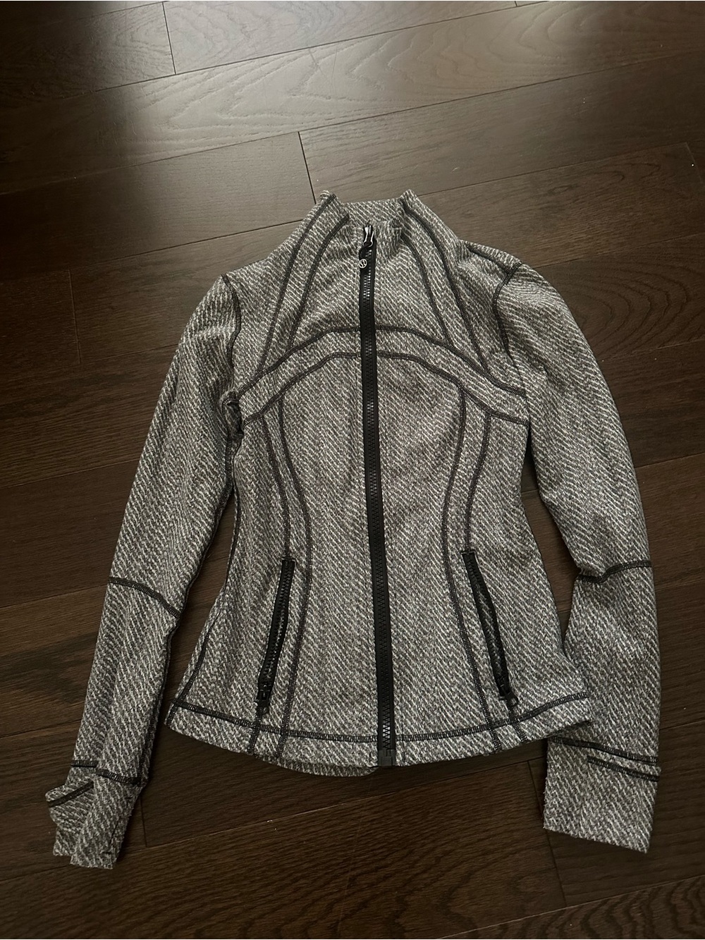 lululemon athletica Heathered Gray Full-Zip Bomber Jacket